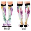 SKYSHU Butterfly Compression Socks for Women Men(1 Pair), Non-Slip Circulation Knee High Stockings Long Tube Stocking for Running Cycling Travel Nurse Medical,20-30 mmHg view 2