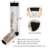 SKYSHU Cute Bunny Compression Socks for Women Men(1 Pair), Non-Slip Circulation Knee High Stockings Long Tube Stocking for Running Cycling Travel Nurse Medical,20-30 mmHg view 3
