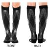 SKYSHU Check Plaid Compression Socks for Women Men(1 Pair), Non-Slip Circulation Knee High Stockings Long Tube Stocking for Running Cycling Travel Nurse Medical,20-30 mmHg view 2