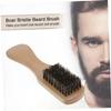 PLAFOPE Wooden Handle Beard Brush Pure Boar Bristles Beard Cleaning Brush for Men Facial Hair Grooming and Care for Daily Use view 2