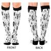 SKYSHU Halloween Skull Candy Compression Socks for Women Men(1 Pair), Non-Slip Circulation Knee High Stockings Long Tube Stocking for Running Cycling Travel Nurse Medical,20-30 mmHg view 2