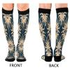 SKYSHU Evil Eye Sun Compression Socks for Women Men(1 Pair), Non-Slip Circulation Knee High Stockings Long Tube Stocking for Running Cycling Travel Nurse Medical,20-30 mmHg view 2