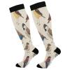 SKYSHU Bird Compression Socks for Women Men(1 Pair), Non-Slip Circulation Knee High Stockings Long Tube Stocking for Running Cycling Travel Nurse Medical,20-30 mmHg view 1