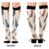 SKYSHU Bird Compression Socks for Women Men(1 Pair), Non-Slip Circulation Knee High Stockings Long Tube Stocking for Running Cycling Travel Nurse Medical,20-30 mmHg view 2