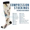 SKYSHU Bird Compression Socks for Women Men(1 Pair), Non-Slip Circulation Knee High Stockings Long Tube Stocking for Running Cycling Travel Nurse Medical,20-30 mmHg view 4