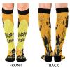 SKYSHU Halloween Pumpkin Compression Socks for Women Men(1 Pair), Non-Slip Circulation Knee High Stockings Long Tube Stocking for Running Cycling Travel Nurse Medical,20-30 mmHg view 2