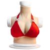 XRSMOU Silicone Breast Armor, Filled Artificial Breasts, Silicone Breasts, Realistic Shape and Feel, Fake Breasts,for Role Playing, Transgender (White D) view 1