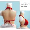 XRSMOU Silicone Breast Armor, Filled Artificial Breasts, Silicone Breasts, Realistic Shape and Feel, Fake Breasts,for Role Playing, Transgender (White D) view 2