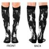 SKYSHU Halloween Ghost Compression Socks for Women Men(1 Pair), Non-Slip Circulation Knee High Stockings Long Tube Stocking for Running Cycling Travel Nurse Medical,20-30 mmHg view 2