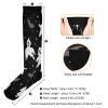 SKYSHU Halloween Ghost Compression Socks for Women Men(1 Pair), Non-Slip Circulation Knee High Stockings Long Tube Stocking for Running Cycling Travel Nurse Medical,20-30 mmHg view 3