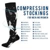 SKYSHU Halloween Ghost Compression Socks for Women Men(1 Pair), Non-Slip Circulation Knee High Stockings Long Tube Stocking for Running Cycling Travel Nurse Medical,20-30 mmHg view 4