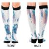 SKYSHU Sea Turtle Compression Socks for Women Men(1 Pair), Non-Slip Circulation Knee High Stockings Long Tube Stocking for Running Cycling Travel Nurse Medical,20-30 mmHg view 2