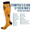 SKYSHU Halloween Cat Compression Socks for Women Men(1 Pair), Non-Slip Circulation Knee High Stockings Long Tube Stocking for Running Cycling Travel Nurse Medical,20-30 mmHg view 4