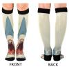 SKYSHU Shark Compression Socks for Women Men(1 Pair), Non-Slip Circulation Knee High Stockings Long Tube Stocking for Running Cycling Travel Nurse Medical,20-30 mmHg view 2