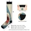 SKYSHU Shark Compression Socks for Women Men(1 Pair), Non-Slip Circulation Knee High Stockings Long Tube Stocking for Running Cycling Travel Nurse Medical,20-30 mmHg view 3