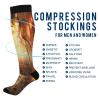 SKYSHU Halloween Compression Socks for Women Men(1 Pair), Non-Slip Circulation Knee High Stockings Long Tube Stocking for Running Cycling Travel Nurse Medical,20-30 mmHg view 4