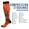 SKYSHU Halloween Spider Compression Socks for Women Men(1 Pair), Non-Slip Circulation Knee High Stockings Long Tube Stocking for Running Cycling Travel Nurse Medical,20-30 mmHg view 4