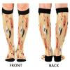 SKYSHU Halloween Pumpkin Compression Socks for Women Men(1 Pair), Non-Slip Circulation Knee High Stockings Long Tube Stocking for Running Cycling Travel Nurse Medical,20-30 mmHg view 2
