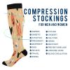 SKYSHU Halloween Pumpkin Compression Socks for Women Men(1 Pair), Non-Slip Circulation Knee High Stockings Long Tube Stocking for Running Cycling Travel Nurse Medical,20-30 mmHg view 4