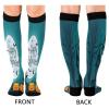 SKYSHU Halloween Pumpkin Compression Socks for Women Men(1 Pair), Non-Slip Circulation Knee High Stockings Long Tube Stocking for Running Cycling Travel Nurse Medical,20-30 mmHg view 2