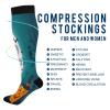 SKYSHU Halloween Pumpkin Compression Socks for Women Men(1 Pair), Non-Slip Circulation Knee High Stockings Long Tube Stocking for Running Cycling Travel Nurse Medical,20-30 mmHg view 4