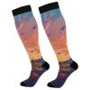 SKYSHU Happy Halloween Compression Socks for Women Men(1 Pair), Non-Slip Circulation Knee High Stockings Long Tube Stocking for Running Cycling Travel Nurse Medical,20-30 mmHg view 1