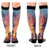 SKYSHU Happy Halloween Compression Socks for Women Men(1 Pair), Non-Slip Circulation Knee High Stockings Long Tube Stocking for Running Cycling Travel Nurse Medical,20-30 mmHg view 2