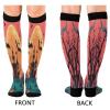 SKYSHU Halloween Compression Socks for Women Men(1 Pair), Non-Slip Circulation Knee High Stockings Long Tube Stocking for Running Cycling Travel Nurse Medical,20-30 mmHg view 2