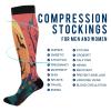 SKYSHU Halloween Compression Socks for Women Men(1 Pair), Non-Slip Circulation Knee High Stockings Long Tube Stocking for Running Cycling Travel Nurse Medical,20-30 mmHg view 4