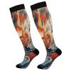SKYSHU Chinese Dragon Compression Socks for Women Men(1 Pair), Non-Slip Circulation Knee High Stockings Long Tube Stocking for Running Cycling Travel Nurse Medical,20-30 mmHg view 1