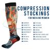 SKYSHU Chinese Dragon Compression Socks for Women Men(1 Pair), Non-Slip Circulation Knee High Stockings Long Tube Stocking for Running Cycling Travel Nurse Medical,20-30 mmHg view 4