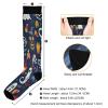 SKYSHU Halloween Ghost Compression Socks for Women Men(1 Pair), Non-Slip Circulation Knee High Stockings Long Tube Stocking for Running Cycling Travel Nurse Medical,20-30 mmHg view 3