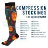 SKYSHU Halloween Pumpkin Compression Socks for Women Men(1 Pair), Non-Slip Circulation Knee High Stockings Long Tube Stocking for Running Cycling Travel Nurse Medical,20-30 mmHg view 4