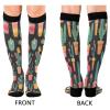 SKYSHU Cactus Compression Socks for Women Men(1 Pair), Non-Slip Circulation Knee High Stockings Long Tube Stocking for Running Cycling Travel Nurse Medical,20-30 mmHg view 2