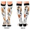 SKYSHU Halloween Cat Compression Socks for Women Men(1 Pair), Non-Slip Circulation Knee High Stockings Long Tube Stocking for Running Cycling Travel Nurse Medical,20-30 mmHg view 2