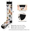 SKYSHU Halloween Cat Compression Socks for Women Men(1 Pair), Non-Slip Circulation Knee High Stockings Long Tube Stocking for Running Cycling Travel Nurse Medical,20-30 mmHg view 3