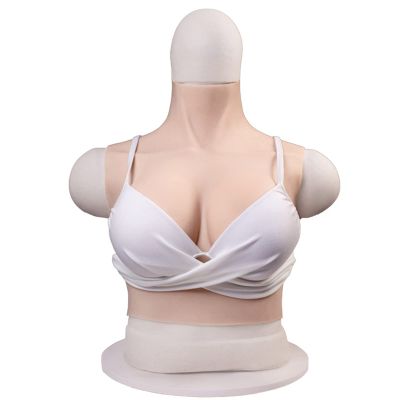 XRSMOU Silicone Breast Armor, Silicone Filled Artificial Breasts, Fake Breasts with Realistic Shape and Feel,for Role Playing, Transgender, Drag Queens (White D)