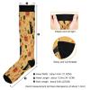 SKYSHU Halloween Ghost Pumpkin Compression Socks for Women Men(1 Pair), Non-Slip Circulation Knee High Stockings Long Tube Stocking for Running Cycling Travel Nurse Medical,20-30 mmHg view 3
