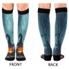 SKYSHU Halloween Pumpkin Compression Socks for Women Men(1 Pair), Non-Slip Circulation Knee High Stockings Long Tube Stocking for Running Cycling Travel Nurse Medical,20-30 mmHg view 2