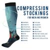 SKYSHU Halloween Pumpkin Compression Socks for Women Men(1 Pair), Non-Slip Circulation Knee High Stockings Long Tube Stocking for Running Cycling Travel Nurse Medical,20-30 mmHg view 4