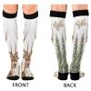 SKYSHU Deer Compression Socks for Women Men(1 Pair), Non-Slip Circulation Knee High Stockings Long Tube Stocking for Running Cycling Travel Nurse Medical,20-30 mmHg view 2