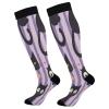 SKYSHU Halloween Cat Compression Socks for Women Men(1 Pair), Non-Slip Circulation Knee High Stockings Long Tube Stocking for Running Cycling Travel Nurse Medical,20-30 mmHg view 1