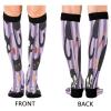 SKYSHU Halloween Cat Compression Socks for Women Men(1 Pair), Non-Slip Circulation Knee High Stockings Long Tube Stocking for Running Cycling Travel Nurse Medical,20-30 mmHg view 2