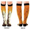 SKYSHU Halloween Castle Compression Socks for Women Men(1 Pair), Non-Slip Circulation Knee High Stockings Long Tube Stocking for Running Cycling Travel Nurse Medical,20-30 mmHg view 2