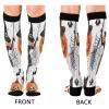 SKYSHU Halloween Witch Compression Socks for Women Men(1 Pair), Non-Slip Circulation Knee High Stockings Long Tube Stocking for Running Cycling Travel Nurse Medical,20-30 mmHg view 2