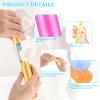 50 Pieces Travel Toothbrush Holder, Toothbrush Travel Case Cup Bulk, Portable Plastic Dust Proof Breathable, Toothbrush Holder for Travel Bathroom Indoor Outdoor Travel Trip Camping School view 4