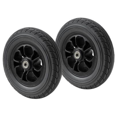 1 Pair of 8inch Wheelchair Front Wheels, Walker Replacement Wheels, Power Wheelchair Accessories, Wheelchair Wheels Solid Tires, Bearing 8mm(5/16")