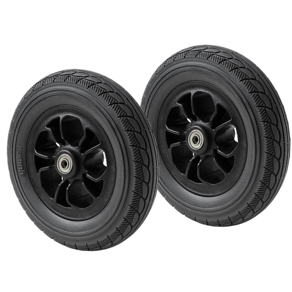 1 Pair of 8inch Wheelchair Front Wheels, Walker Replacement Wheels, Power Wheelchair Accessories, Wheelchair Wheels Solid Tires, Bearing 8mm(5/16")
