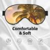 Tropical Beach Palm Tree Sunset Soft Eye Mask Dual-Sided Comfortable Sleep Aid for Serenity and Relaxation, Eye Cover, Blindfold, Light-Blocking Mask, Travel Mask, Portable Eye Mask view 3