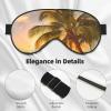 Tropical Beach Palm Tree Sunset Soft Eye Mask Dual-Sided Comfortable Sleep Aid for Serenity and Relaxation, Eye Cover, Blindfold, Light-Blocking Mask, Travel Mask, Portable Eye Mask view 4